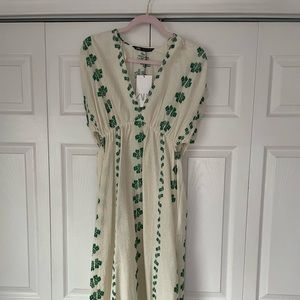 Zara embroidered dress